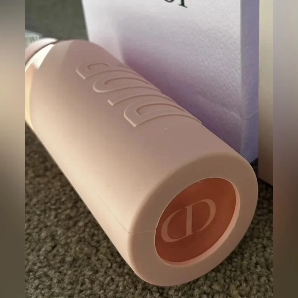 Dior Glass Water Bottle with Pink Silicone Cover - Picture 3 of 6